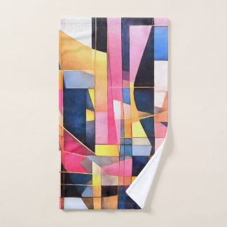 Rectangles and Triangles Geometric Abstract Bath Towel Set