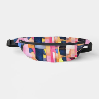 Rectangles and Triangles Geometric Abstract Bum Bags