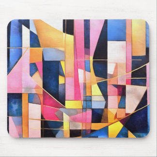 Rectangles and Triangles Geometric Abstract Mouse Mat