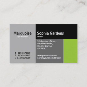 Rectangles - Green Business Card