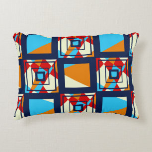 Rectangles of colorful pieces. Trendy seamless pat Decorative Cushion