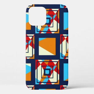 Rectangles of colourful pieces. Trendy seamless pa iPhone 12 Case