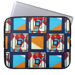Rectangles of colourful pieces. Trendy seamless pa Laptop Sleeve