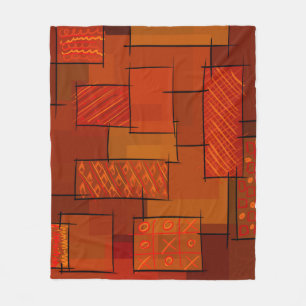 Rectangles, patchwork pattern, doodle. Scrap quilt Fleece Blanket
