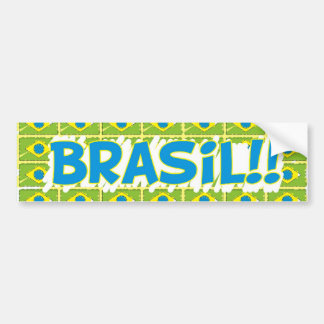 Rectangular adhesive “Brazil in the cup " Bumper Sticker