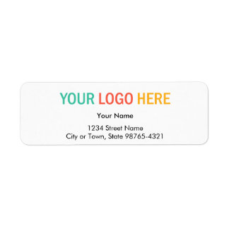 Rectangular company business logo return address