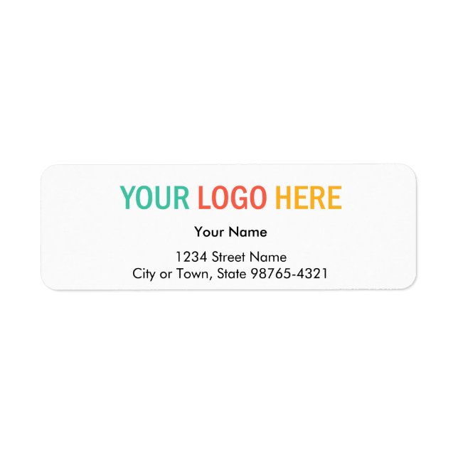 Rectangular company business logo return address (Front)