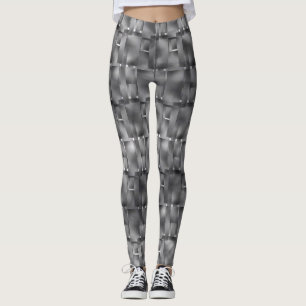 Rectangular formats of grey colour and dark spots leggings