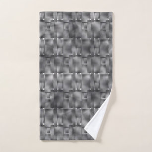 Rectangular forms of grey colour and dark spots hand towel