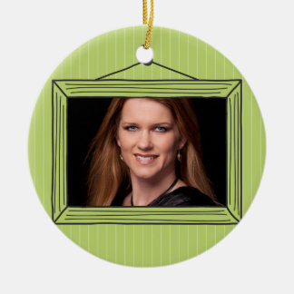 Rectangular handdrawn picture frame ceramic tree decoration