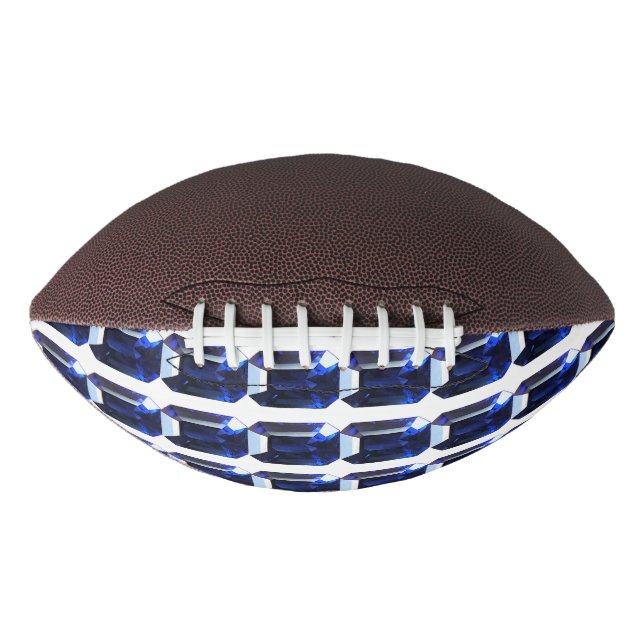 Rectangular Sapphire Blue American Football (Front)