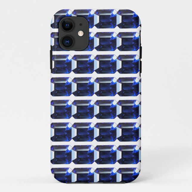 Rectangular Sapphire Blue Case-Mate iPhone Case (Back)