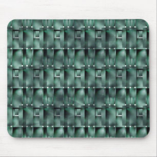 Rectangular shapes in dark and spotted green mouse mat