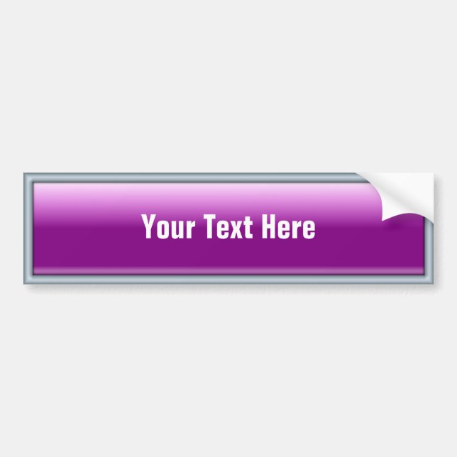 Rectangular Web 2.0 Button Pink Bumper Sticker (Front)