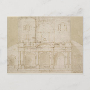 Recto: Architectural Design (Villa Madama) Postcard