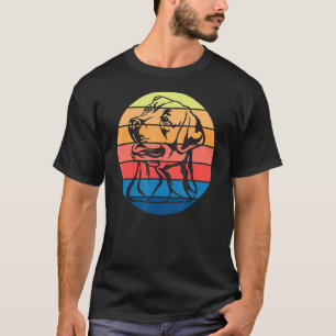 Rectro Sunset Labrador Dog  Retriever T-Shirt
