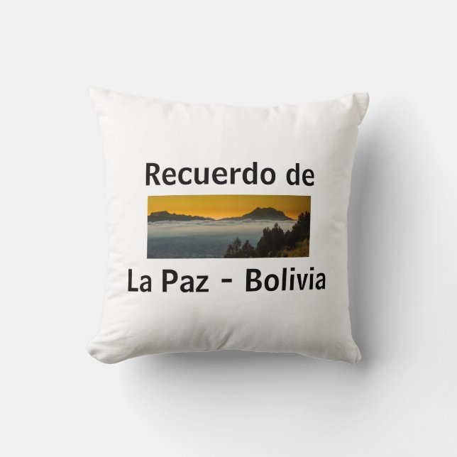 Recuerdo de La Paz Cushion (Front)