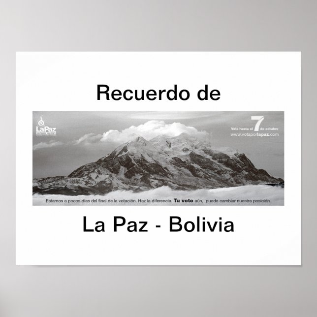 recuerdo de Las Paz Poster (Front)