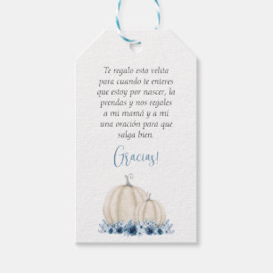 Recuerdo Oración Spanish Baby Shower Favour Gift Tags
