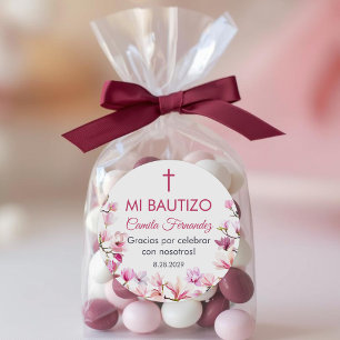 Recuerdos de Bautizo Baptism Christening Favours Classic Round Sticker