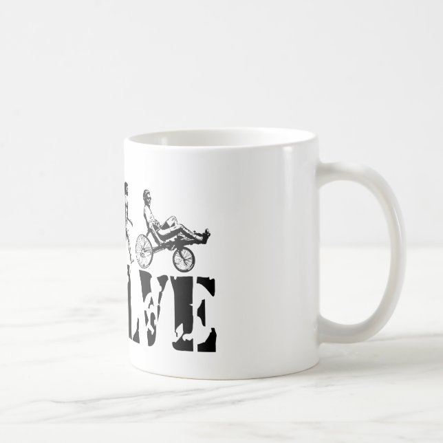 Recumbent Bicycle Evolution Fun Sports Art Coffee Mug (Right)