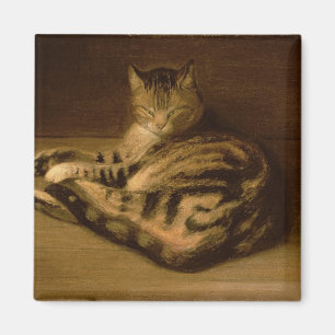Recumbent Cat, 1898 Magnet
