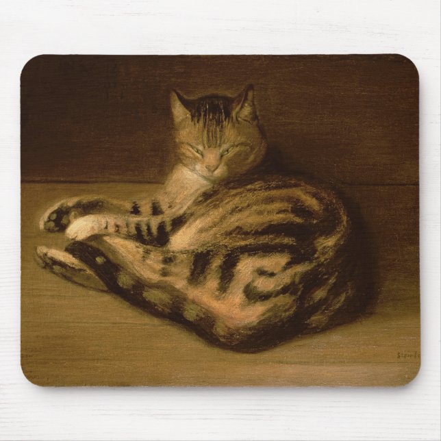 Recumbent Cat, 1898 Mouse Mat (Front)