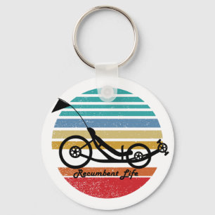 Recumbent Cycle Keychain - Vintage