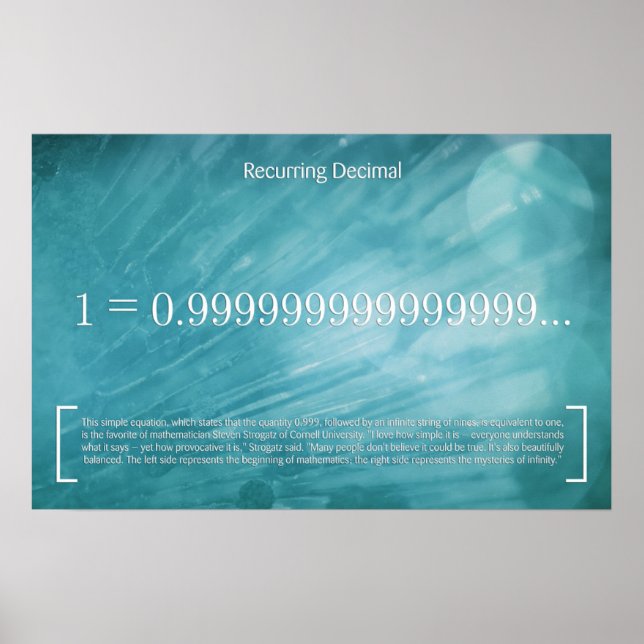 Recurring Decimal - Math Poster (Front)