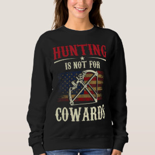 Recurve Bow Hunter Deer Hunting Us Flag Sweatshirt