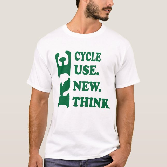 Recycl Reuse Rethink Crisis Environmental Activism T-Shirt (Front)