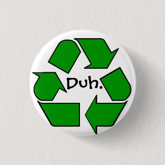recycle 3 cm round badge