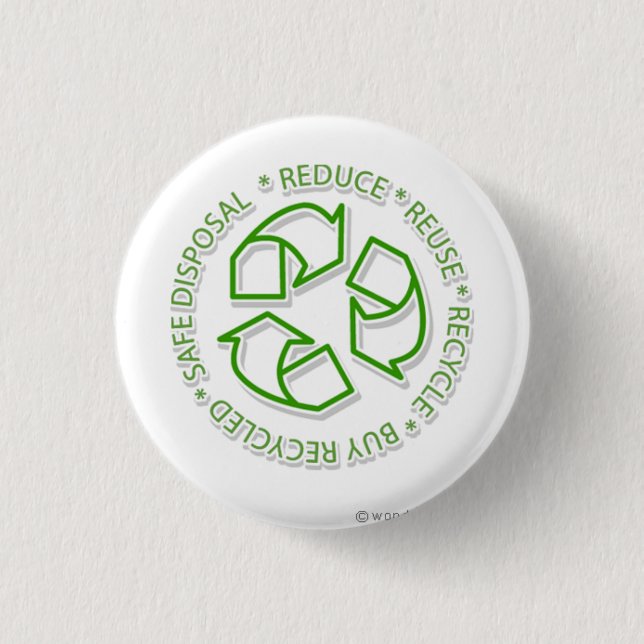 recycle 3 cm round badge (Front)