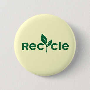 Recycle 6 Cm Round Badge