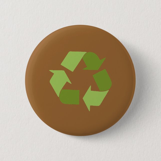Recycle 6 Cm Round Badge (Front)