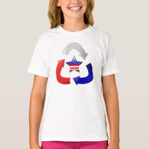 Recycle American Star Symbol T-Shirt