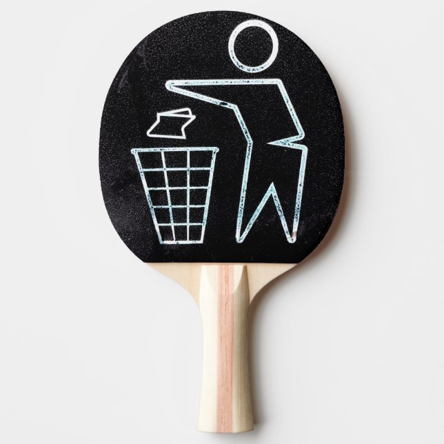 Recycle and Don't Litter Ping Pong Paddle (Front)