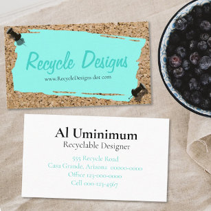 Recycle Artist Paper on Cork Board Photograph Business Card