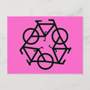 Recycle Bicycle Logo Symbol Postcard