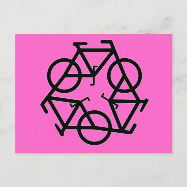 Recycle Bicycle Logo Symbol Postcard (Front)