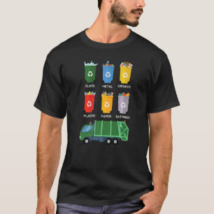 Recycle Bin Garbage Day Recycling Trash Truck Kid T-Shirt