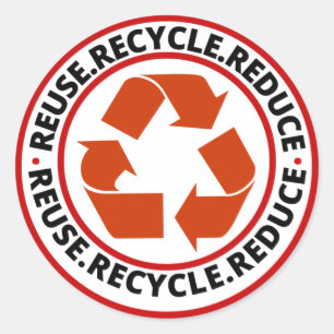 Recycle black Symbol  Classic Round Sticker