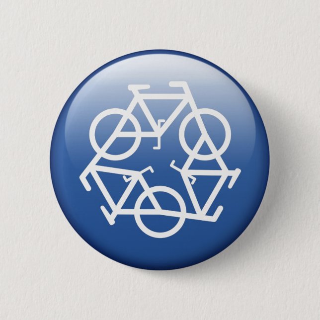 recycle blue button by Petr Kratochvil (Front)