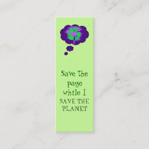 recycle bookmark mini business card