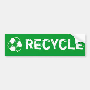 Recycle bumper sticker