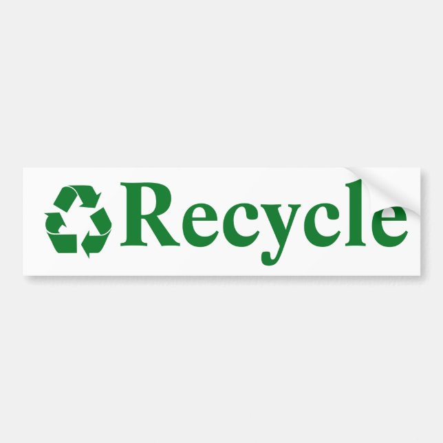 Recycle Bumper Sticker (Front)