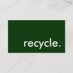 recycle. business card