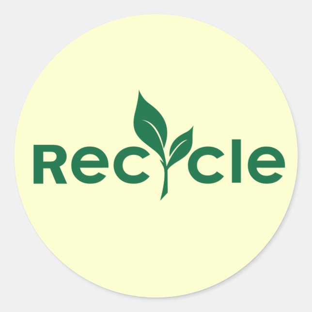 Recycle Classic Round Sticker (Front)