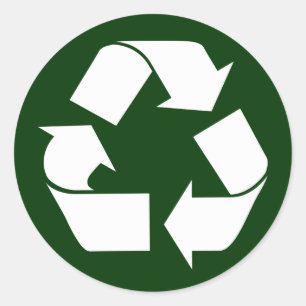 recycle classic round sticker
