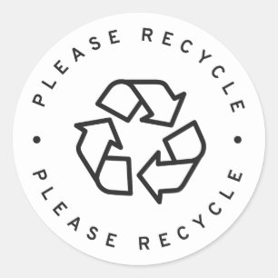 recycle classic round sticker